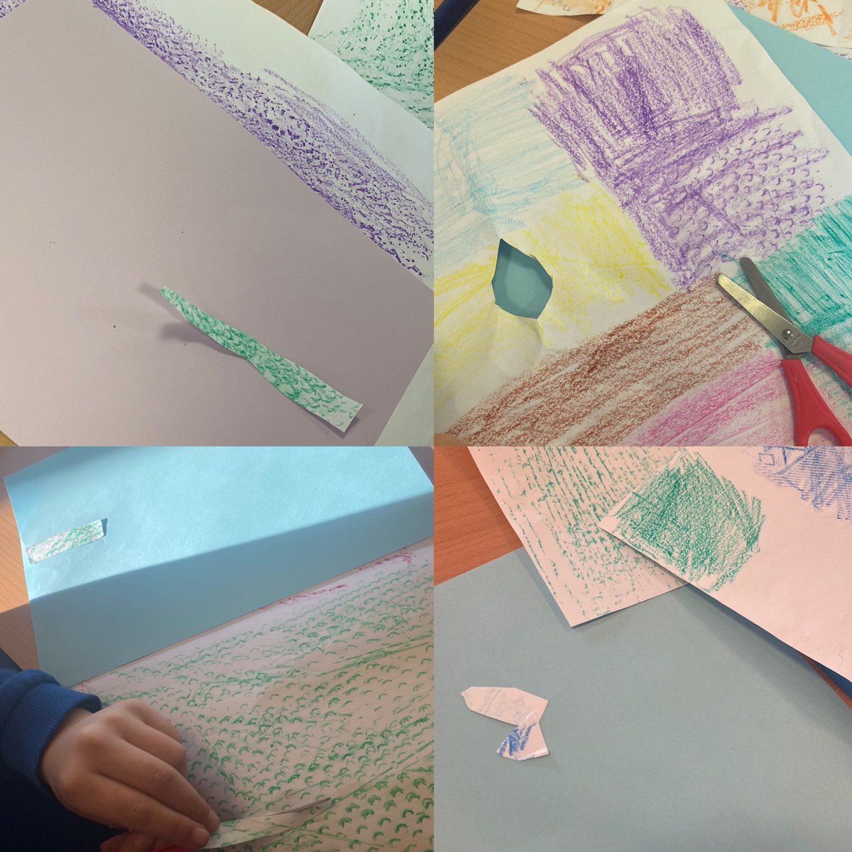 Textured artwork is being created in Hawthorns today. We are learning about ‘frottage’ and are making some beautiful flower pictures. Finished pictures will follow shortly!