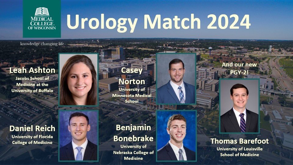 We are so thrilled to meet our newly matched residents for the MCW Urology class of 2029! Congrats to all of this year’s incredible applicants, and we can’t wait to start working with you in a few short months! #urology #urologymatch #uromatch #auamatch #auamatch2024