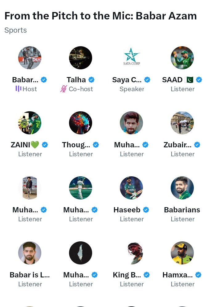 ZainGorsi39's tweet photo. Muhammad Rizwan also join Babar Azam space. #AskBaber  #BabrAzam https://t.co/JmDHz0XjJu