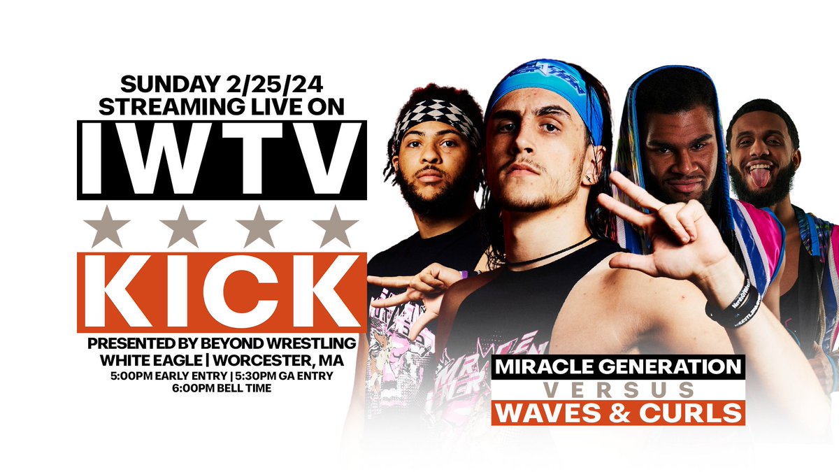 🎟️ go on sale TOMORROW at @ShopIWTV - @IamLioRush/@ThaReal_DC - @meganbayne/@ThePrizeCityOG - @AtrocityKrule/@sauce_williams - @RealMiracleGen/@WavesandCurlstt - @AllieKATCH/@ZaydaSteel - @PerfectAaron1/@BigBaconBrad - @MostMarketable/@MarcusMathers1 - @Janai_Kai/@BrittnieBrooks