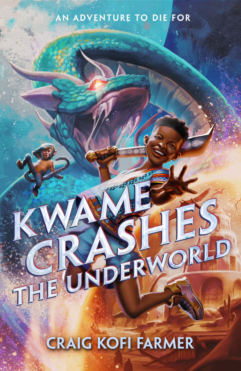 THRILLED to reveal the cover for KWAME CRASHES THE UNDERWORLD! For those that seek Black heroes. For those that want to spend time in the underworld. Come celebrate this fantasy adventure of grief, gods, and Ghanaian mythology - coming to you this Fall 🖤: us.macmillan.com/books/97812509…