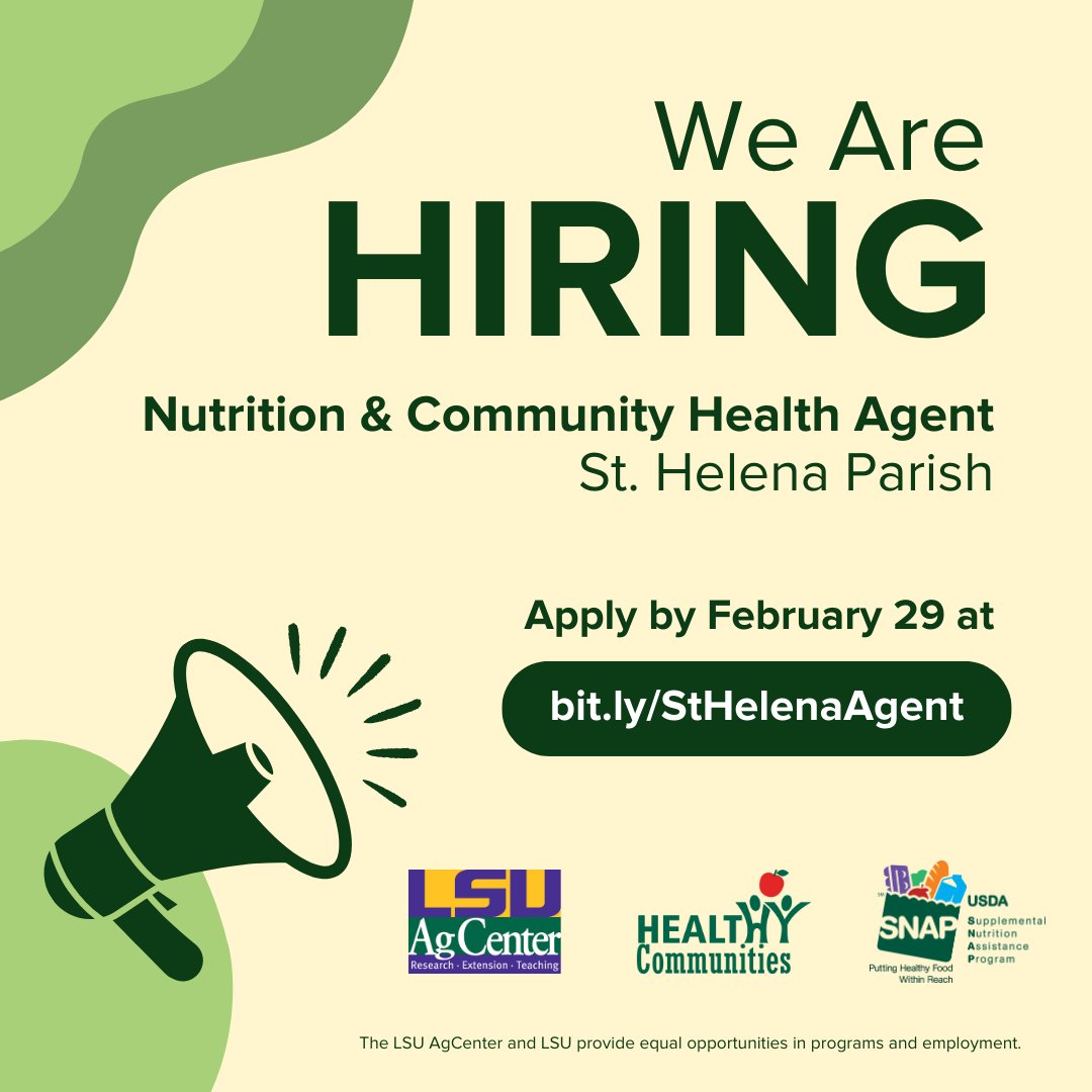 LSU AgCenter Healthy Communities tweet media