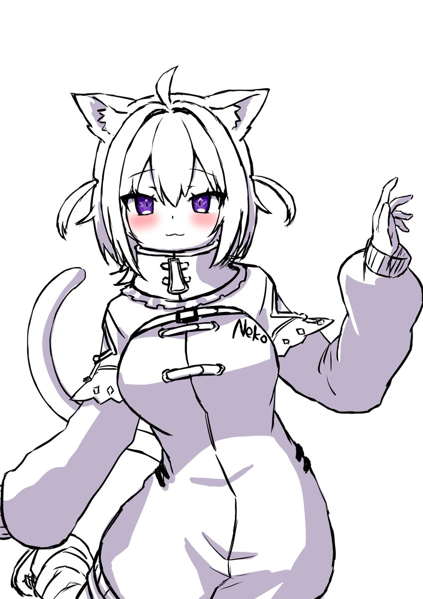 猫又おかゆ 「何度直しても柔らかい可愛さが出ないぃでもおかゆんかわいい#絵かゆ 」|キョーセーのイラスト