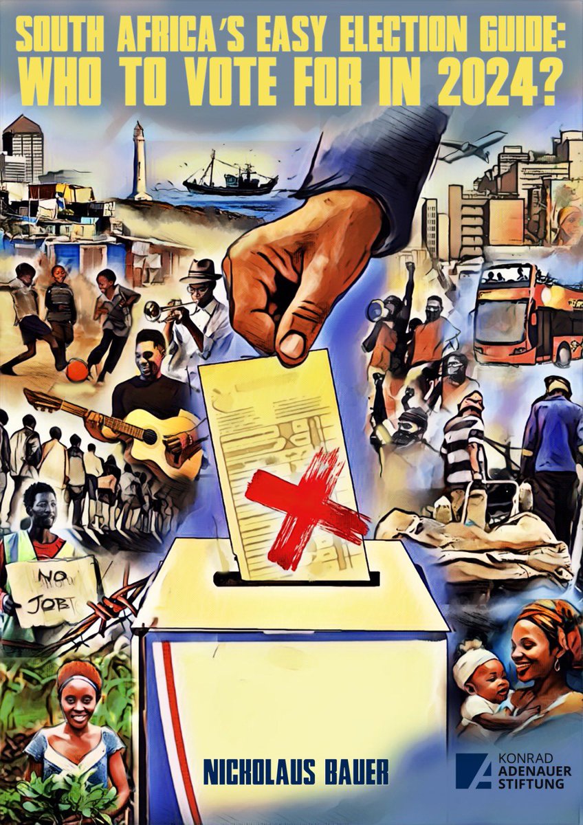 NickolausBauer's tweet photo. #EasyElectionGuide 

eBook download of my debut book, South Africa’s Easy Elections Guide: Who to vote for in 2024? 📖 

The road to a failed state is paved with voter apathy 🚨 

Register to vote and strengthen South Africa’s democracy 🗳 

https://t.co/2uWE0Xe0Td https://t.co/RUpdr8GAHI
