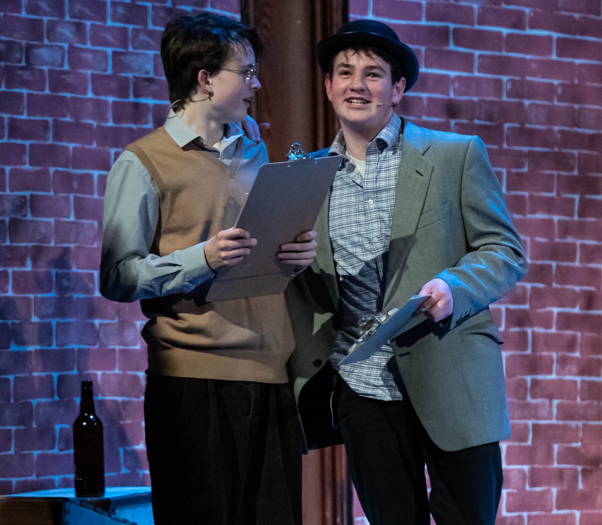 AmpColl_StJ's tweet photo. Very excited to see Archie in Little Shop of Horrors later! Here he is in action during the matinee. The cast has worked so hard and had a lot of fun. Make sure you get a ticket to see it in the next few days. https://t.co/TnHokZq8ag