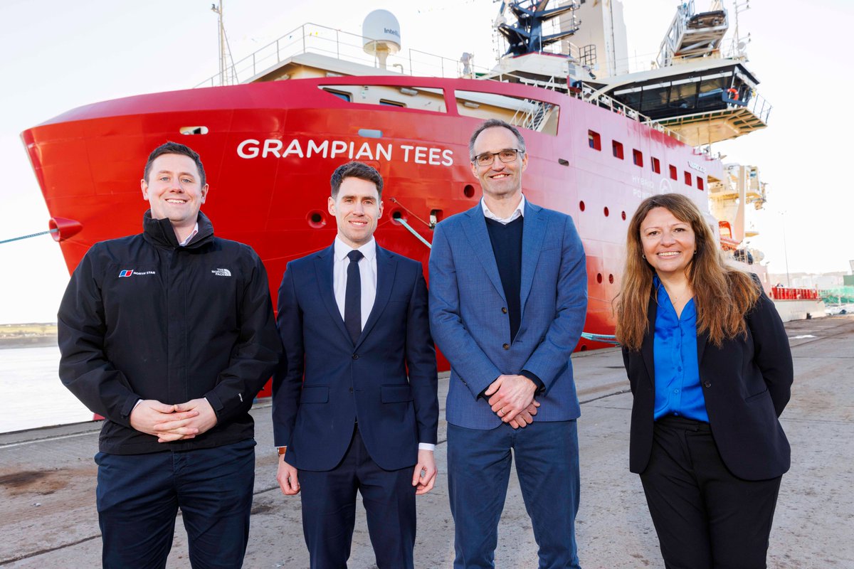 North Star’s third hybrid-propulsion service operation vessel (SOV), the Grampian Tees, was named this week at an event held at the Port of Aberdeen, ahead of an early delivery to the Dogger Bank Wind Farm. Read more here - bit.ly/3UmwhUI @Equinor_UK @sserenewables