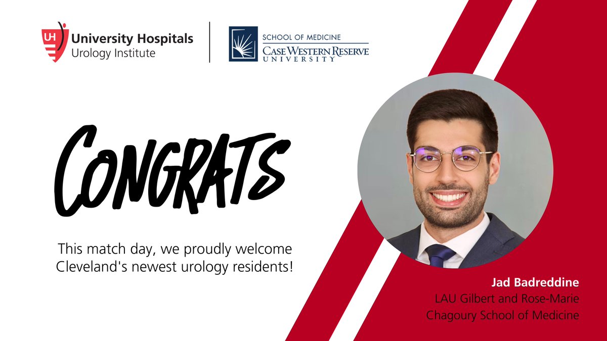 Please join us in congratulating & welcoming our newest crop of CWRU/UH CMC Urology residents: Ilon (@ilon_weinstein), Elizabeth & Jad (@JadBadreddine3)! After an incredible application/interview cycle, we can't wait to hit the ground running with this talented crew.