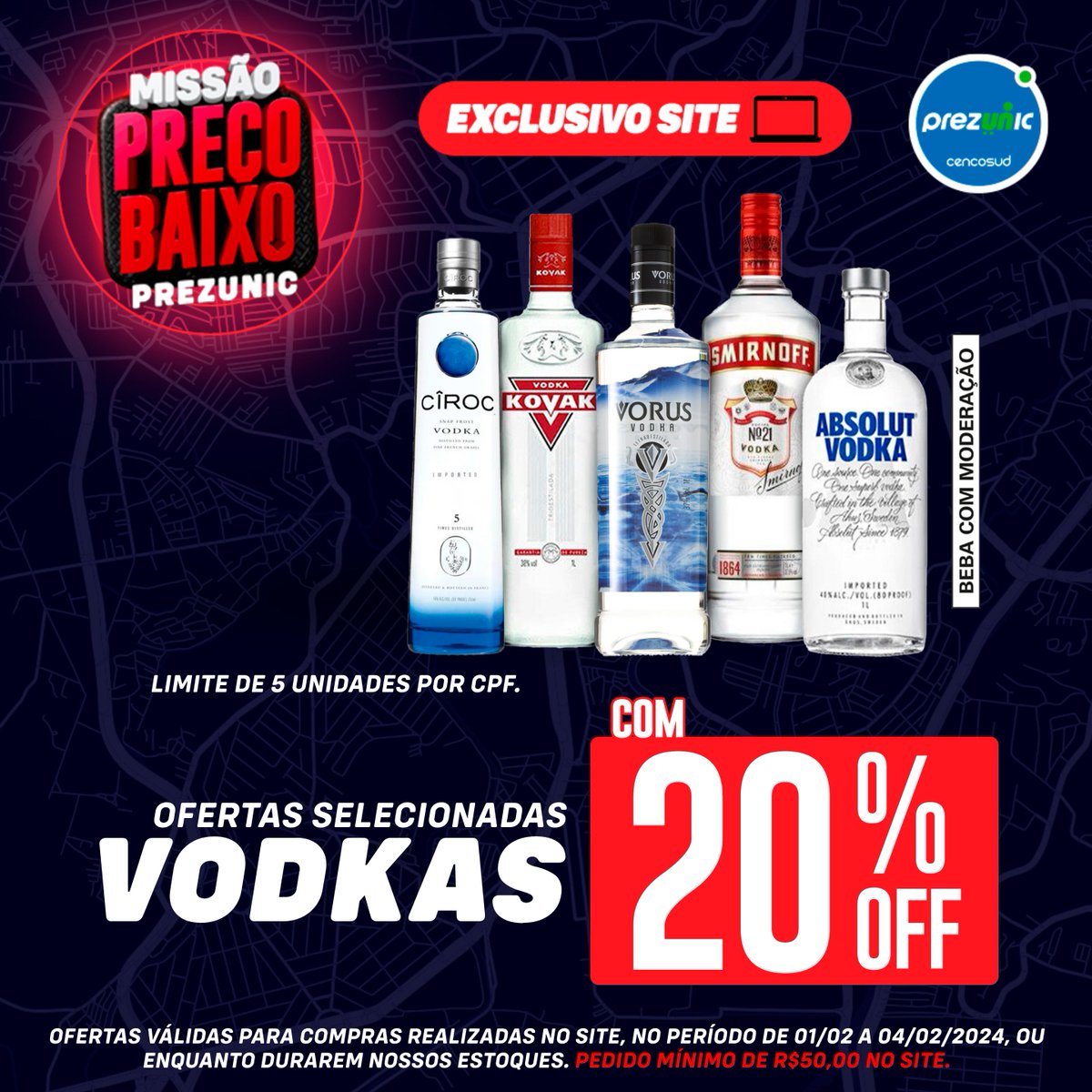 A Missão Preço Baixo vai invadir a sua casa! Pensou praticidade? O Prezunic entrega!

Peça agora mesmo pelo site ou app:
prezunic.com.br