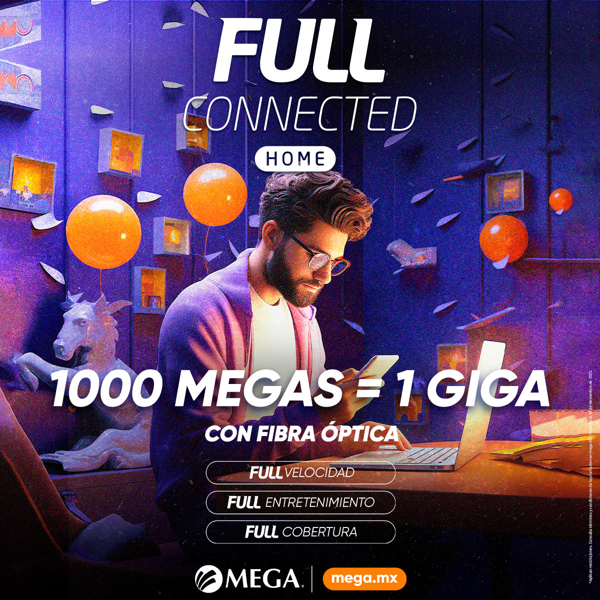 Megacable's tweet photo. 🚀🏠 Eleva tu experiencia en casa con "Full Connected Home". 

🌐📺 ¡Navega a 1,000 MEGAS! Y disfruta también XVIEW+, 2 TV con 120 canales, un extensor de WiFim HBO Max, telefonía fija y TODOS LOS DEPORTES.

¡CONTRATA AQUÍ! 👉 https://t.co/4RnOvlUlUp https://t.co/tKGXeJ3c11