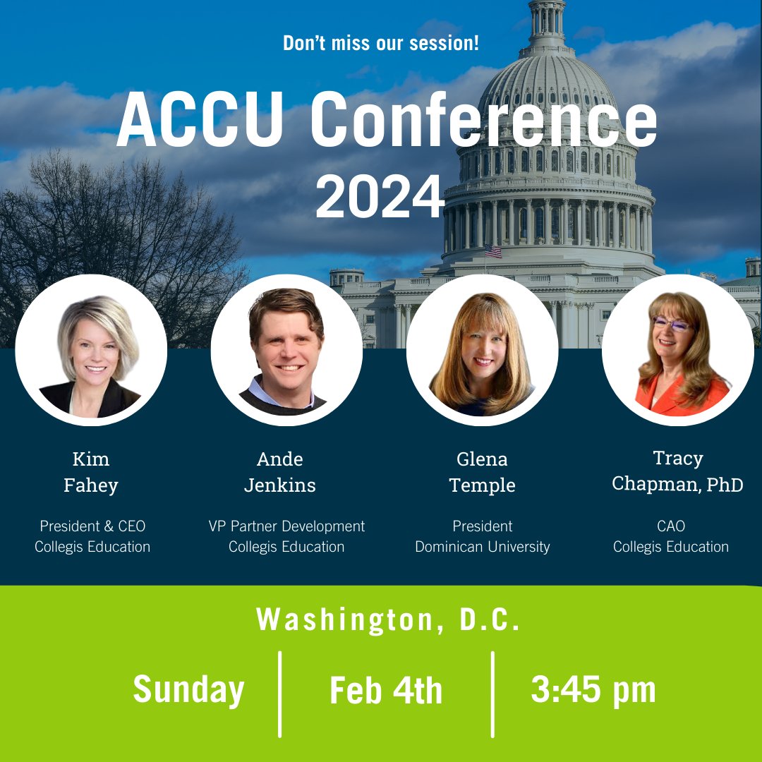 Exciting news! 🎉 Collegis Education is heading to the ACCU Conference! Join us in exploring the latest trends in higher education and discover innovative strategies for success. Don't forget to visit our booth for insightful conversations. #ACCU2024 #HigherEdInnovation