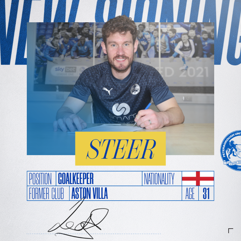 theposh's tweet photo. 🤝 𝗗𝗘𝗔𝗟 𝗗𝗢𝗡𝗘 

Peterborough United are delighted to announce the signing of Jed Steer on a deal until the end of the season. 

Welcome back to PE2, Jed.  

#pufc