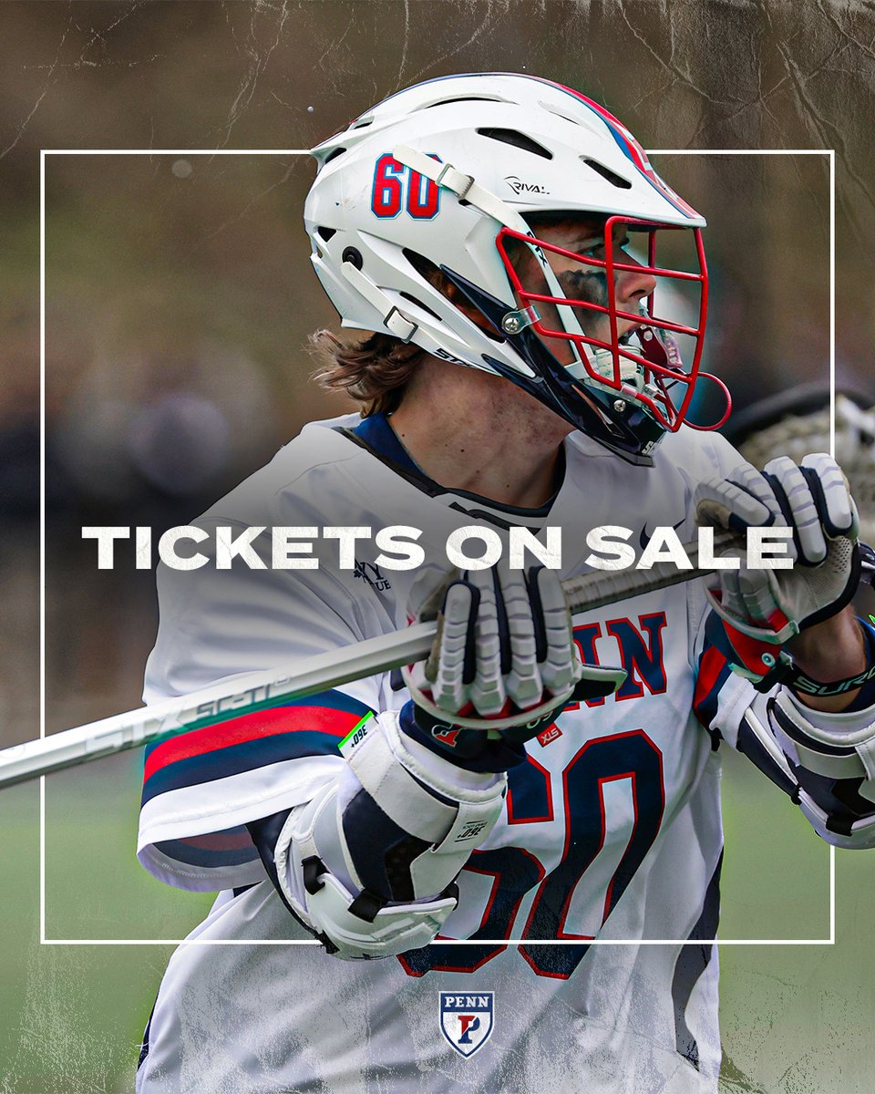 penn_tickets's tweet photo. 🚨Lacrosse Tickets on Sale Now🚨

Join us for the Home Opener on Saturday Feb. 17 at 12:00 PM as #17 ranked Penn takes on Georgetown at Franklin Field!

Tickets 🎟️: https://t.co/Eg8doUbacP https://t.co/6LcHrY6ikR