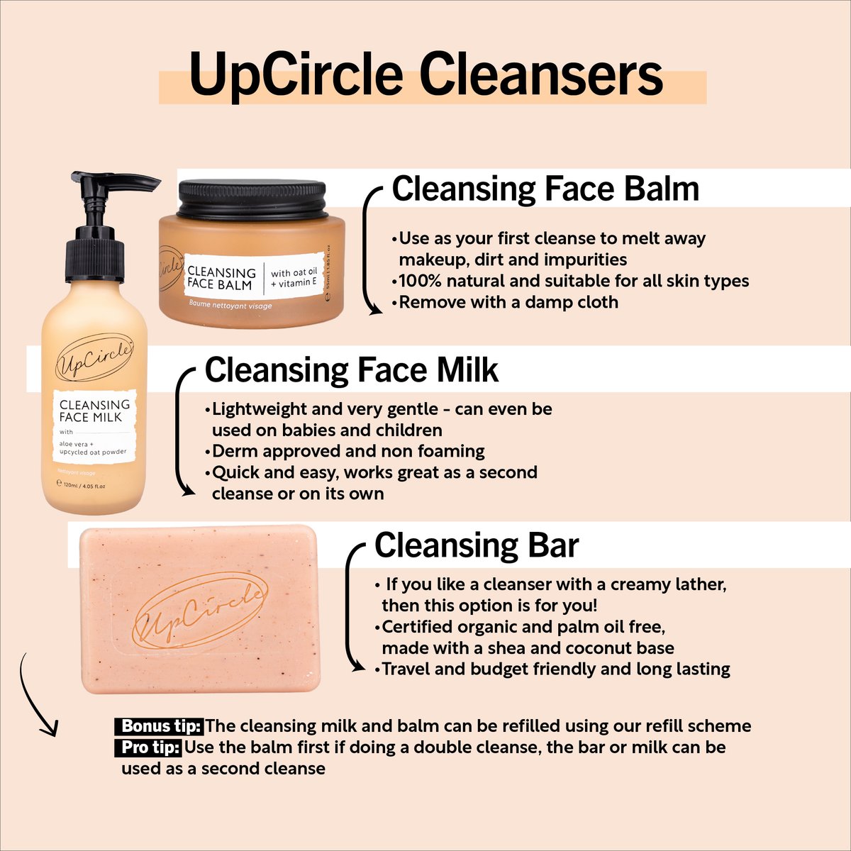 upcirclebeauty's tweet photo. Looking for a new Cleanser? 🫧 

Did you know we have multiple Cleansers in our range you can choose from?  

https://t.co/7nAHcurBGQ

#UpCircle #UpCirclebeauty #skincare #veganskincare #sustainable #sustainableskincare #beauty https://t.co/h3pY5r6jLL