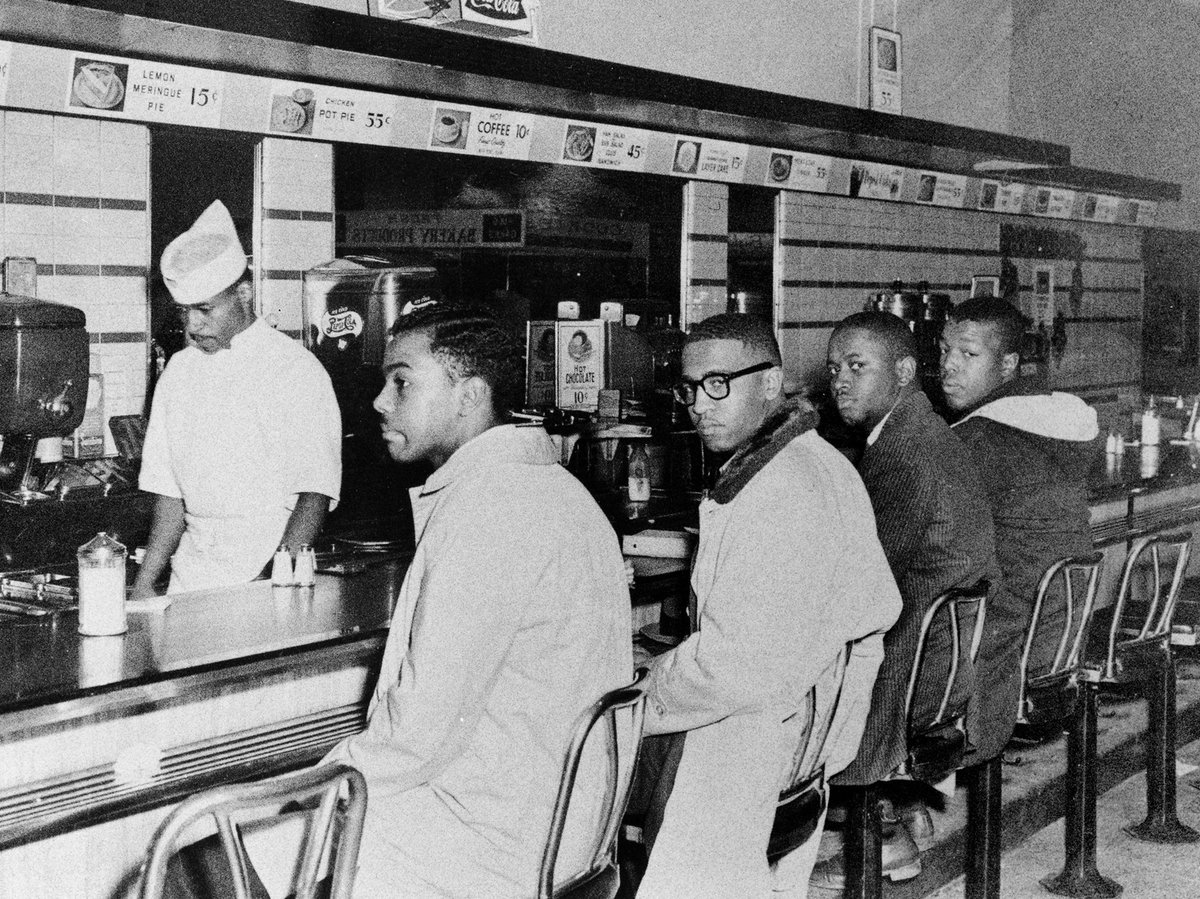 NewBlackMan's tweet photo. #FebruaryOne
#GreensboroFour
Franklin McCain
Ezell Blair Jr. (Jibreel Khazan)
Joseph McNeil
David Richmond
#BlackHistoryMonth