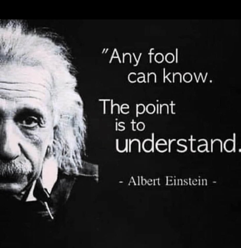 If you Know it, but you don’t know it’s WHY, then you don’t Understand it! #Learn2Understand