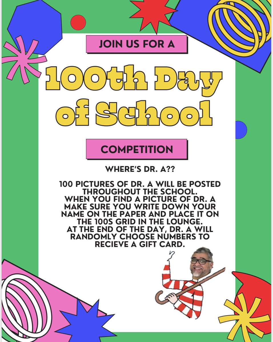 CCISDSanders's tweet photo. Our staff gets to play today…where is Dr. A for the 100 days of school ⭐️. Best of luck to all our competitors #teamsanders #ccisdproud https://t.co/9DDKyHBJpU