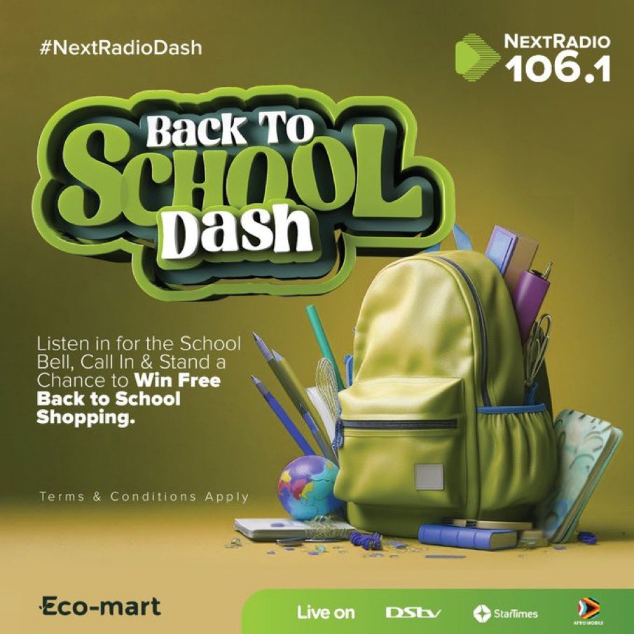 Did you play the #BackToSchool2024 edition of the  #NextRadioDash, by tuning in?

The first winner is dashing through Eco-Mart Supermarket, live on the #NBSAfter5 and the #NextTranzit. Download <a href="/afromobileug/">AfroMobile</a> now to watch the dash live.