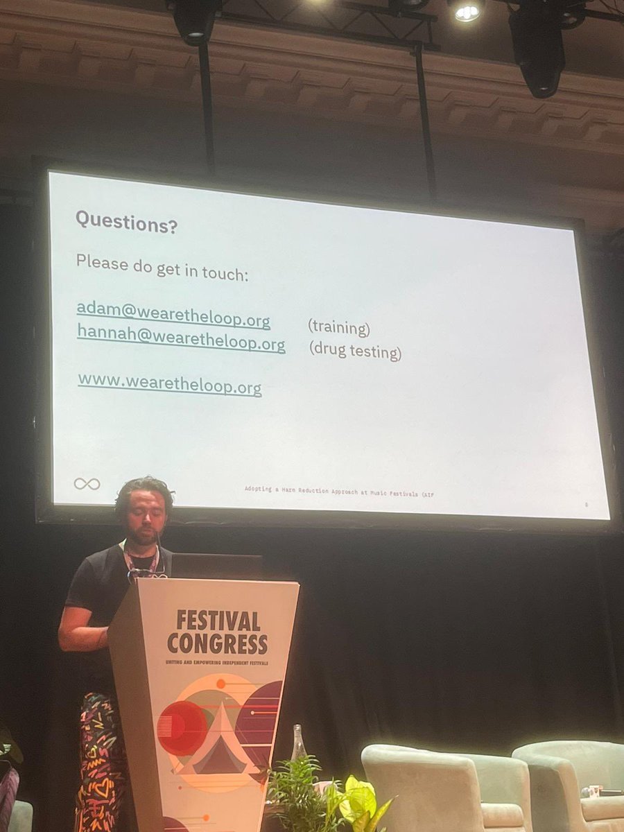 Today <a href="/AIF_UK/">AIF</a>’s <a href="/FestCongress/">Festival Congress</a> The Loop’s <a href="/AdamWaughUK/">Adam W</a> spoke about our recent Bristol drug checking, the benefits of up-skilling staff with training, ‘back of house’ drug testing &amp; having harm reduction professionals at festivals.

Thanks to the AIF for support. 

#FestCongress24