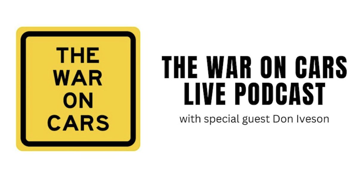 Student pricing just added for The War On Cars Live Podcast with Special Guest Don Iveson. Join us Friday February 23rd in Edmonton, Alberta. eventbrite.com/e/live-podcast… @EverActiveAB #yegbike