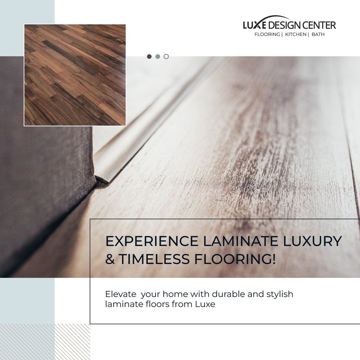 Durable, versatile, and oh-so-stylish, laminate floors seamlessly blend beauty with practicality. Choose from an array of designs, from realistic wood textures to modern patterns. Ready to reimagine your floors?

#LaminateLuxury #FlooringElegance #HomeRevamp #LuxeLiving