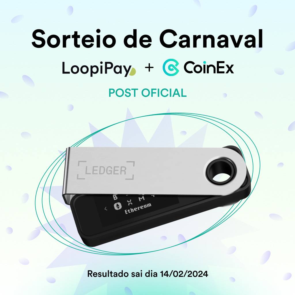 CoinexPortugues's tweet photo. Preparados para a folia? 🎊 Participem do #SORTEIO de 3500 CET, kits CoinEx e uma ledger! 

⚠️Regras:
1. Seguir: @loopipay e @CoinexPortugues aqui no Twitter  

2. Entrar em: https://t.co/LWFU9wouwX e https://t.co/tzGngcDATe

3. Dar like e RT!  

4. Comentar sobre o uso da LoopiPay via Coinex, marcando 3 amigos e a tag: #CarnavalCoinExLoopi