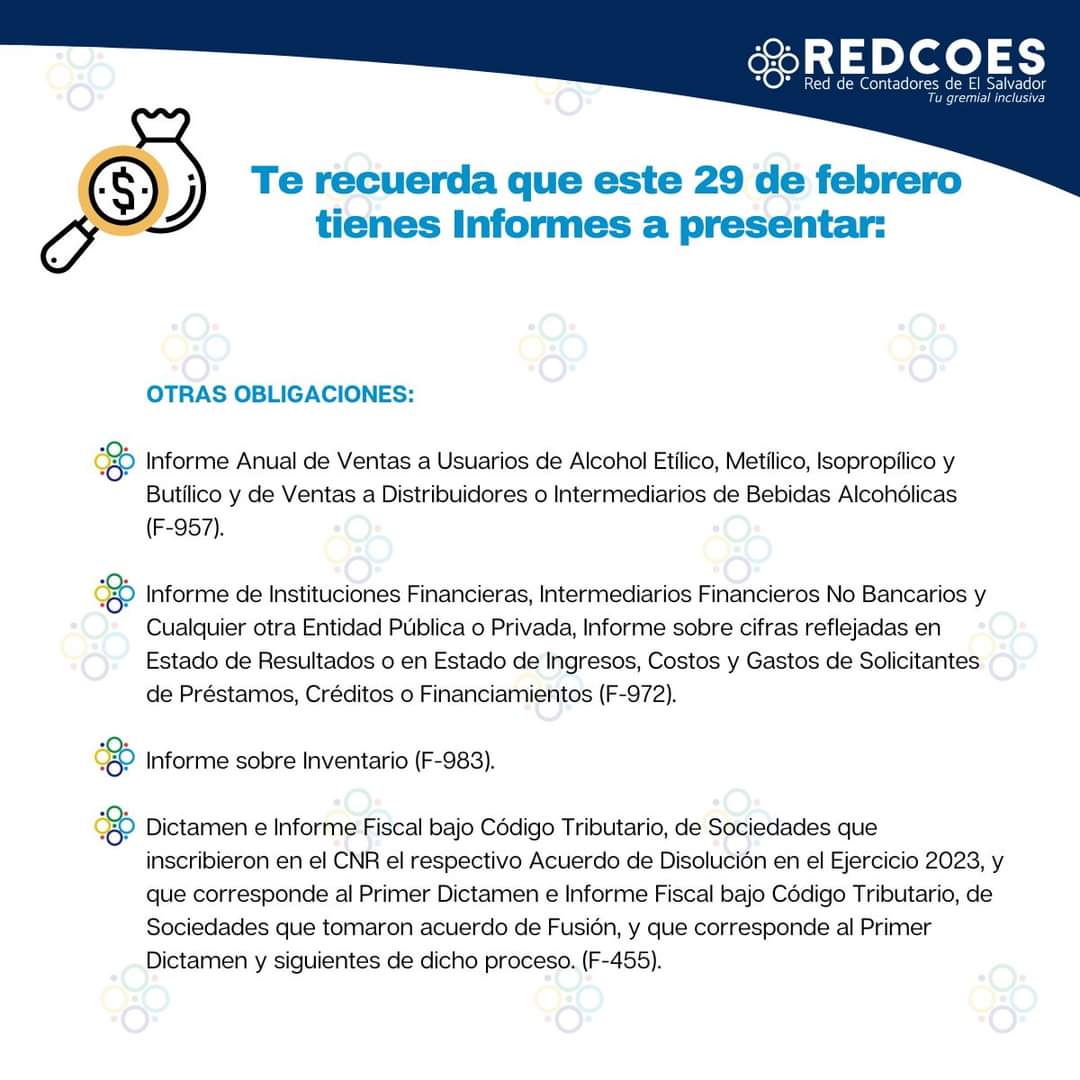 redcoes's tweet photo. #𝐑𝐄𝐃𝐂𝐎𝐄𝐒 te recuerda el cumplimiento de las Obligaciones Tributarias que vencen en el mes de febrero.
-Conoce cuáles son en este post. https://t.co/iJd61WoUwm