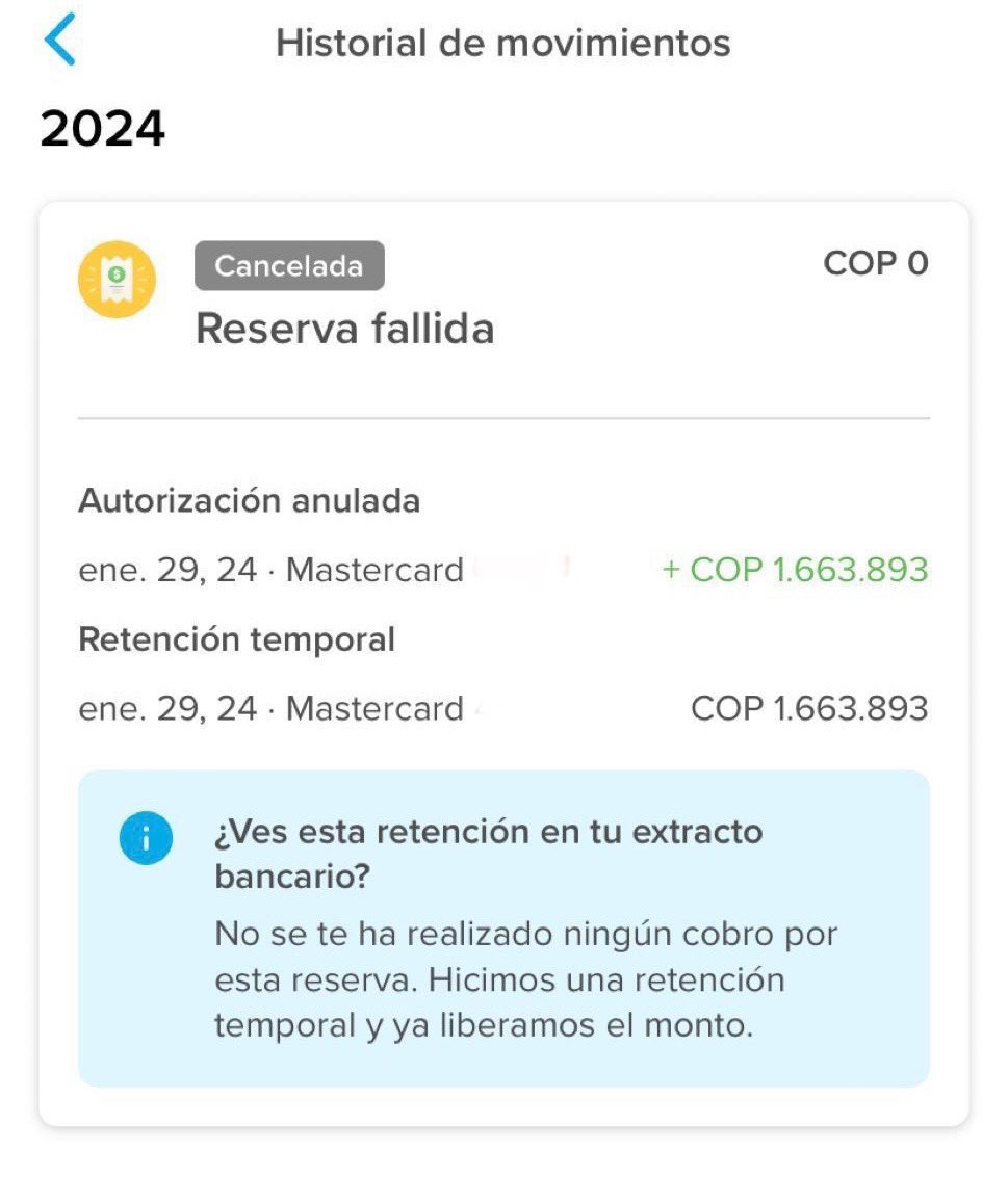 natiba33's tweet photo. Morning, i need your help please, 3 days ago, i bought a ticket in your app, and it didn't work; it appears as "cancelled/failled" but you debit the money from my credit card, i have tried to contact you but it's imposible.  ¡Help! @hopper https://t.co/mwnXv1Y7AO