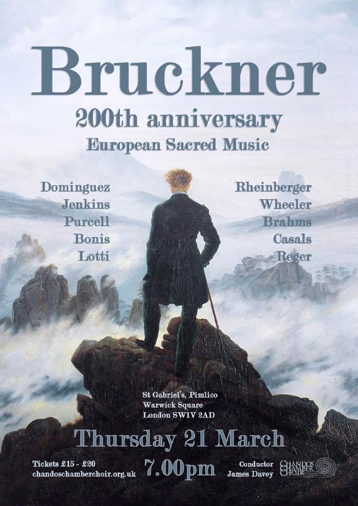 We're celebrating the 200th anniversary of Bruckner's birth with a gorgeous program of sacred music from Purcell to Janet Wheeler, all centred around Bruckner's Motets. Join us on Thursday, 21 March for a beautiful evening of song!

eventbrite.co.uk/e/masterpieces…