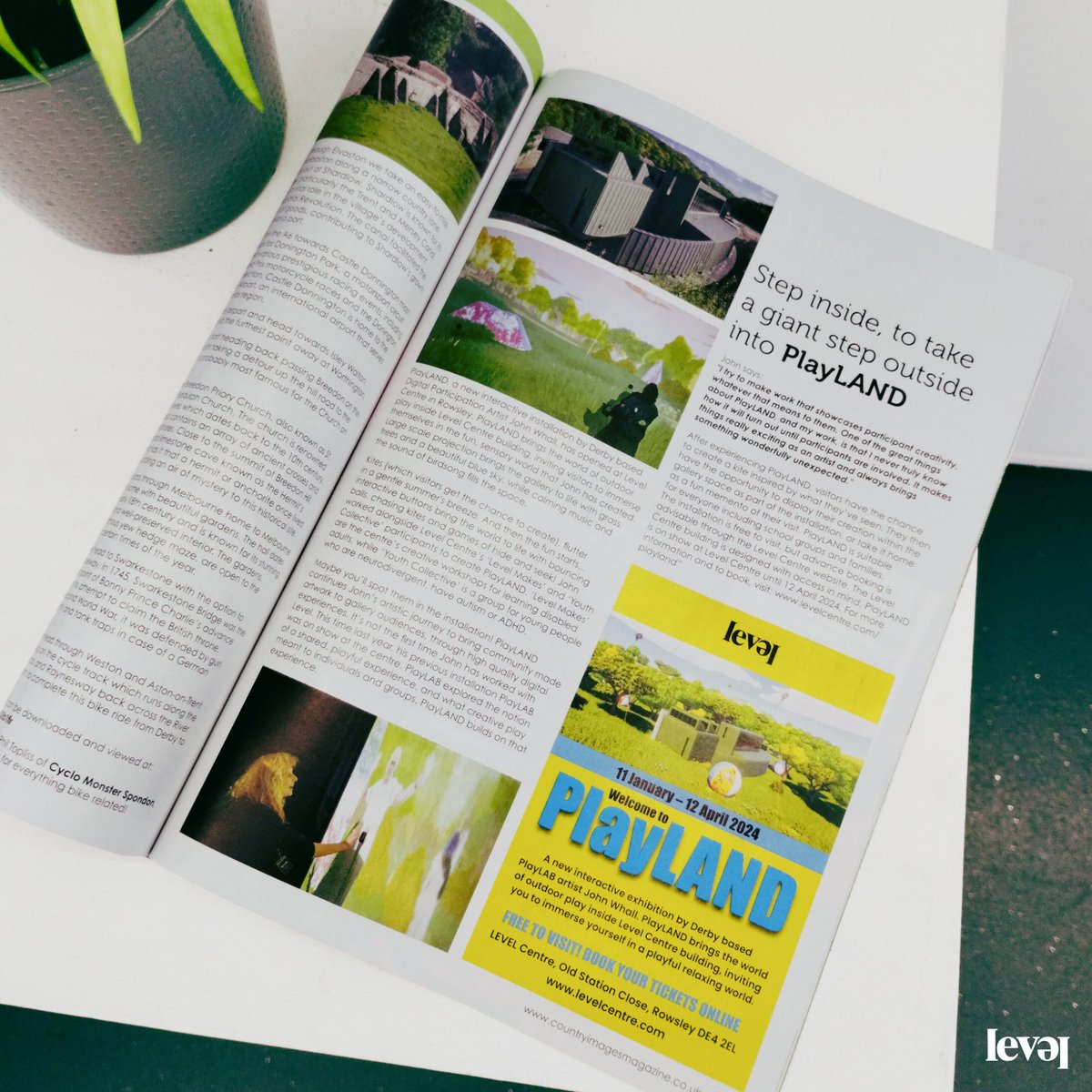 A lovely editorial about PlayLAND in the latest issue of Country Images. We've already had lots of visitors through the door to PlayLAND - if you'd like to come & join in the fun, book your spot via the link in our bio! #LEVEL #JohnWhall #DigitalArt #FamilyFriendly #Derbyshire