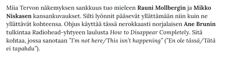 BjorkbackaHannu's tweet photo. #Ohjus Romanssistaan ja komediastaan huolimatta Miia Tervon 1980-luvun epookki pääsee yllättämään. #Keskipohjanmaa https://t.co/KTyxHRrvkH