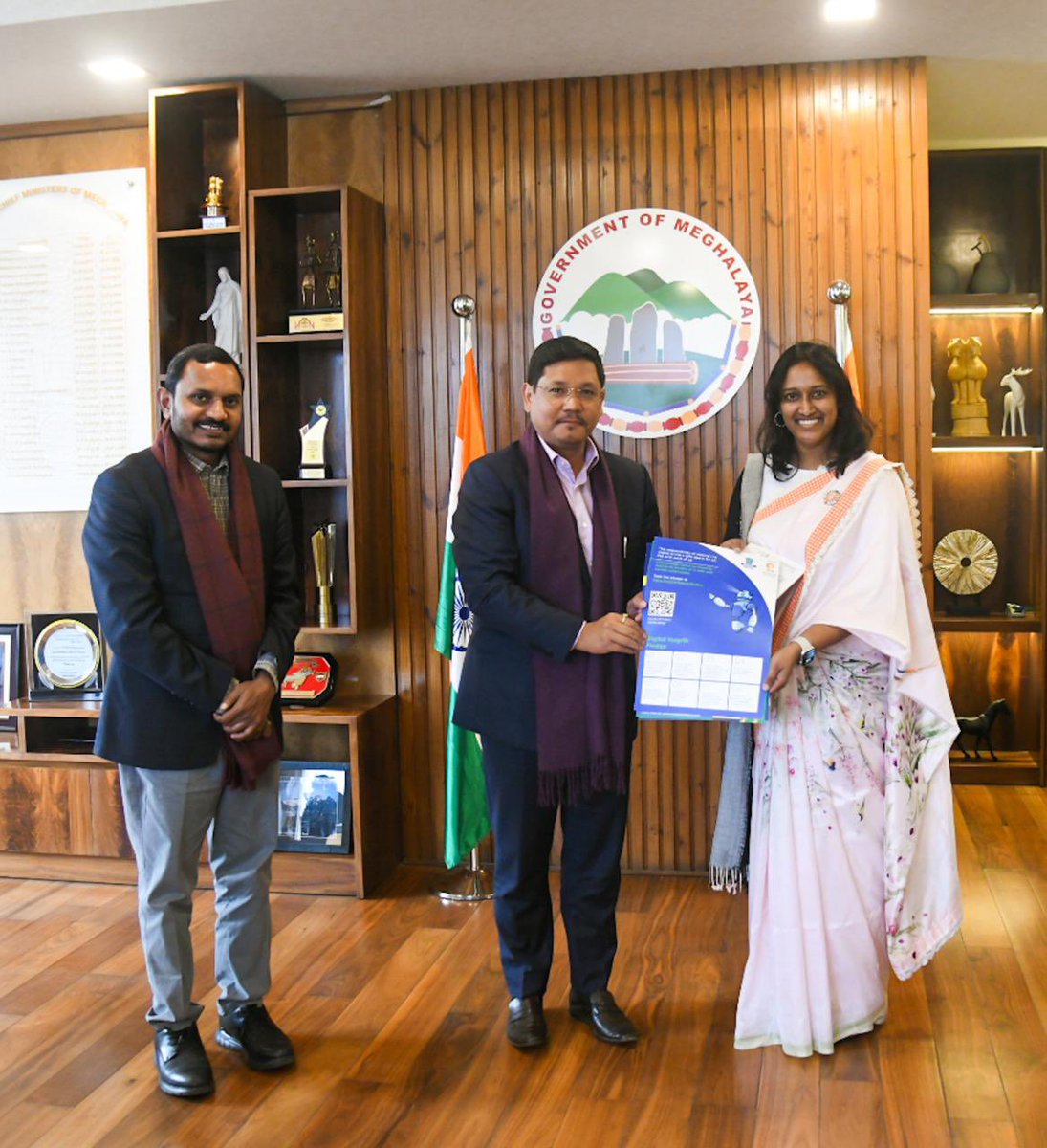 SangmaConrad's tweet photo. Pleasure meeting Miss Deepika Venkatesh of 1 Million for 1 Billion (1M1B) initiative who is in Shillong to collaborate with the Government in establishing a 1M1B Green Skills Academy in Shillong to accelerate the adoption of green skills amongst the college youth in our state.

@activate1M1B @activateimpact @scep_meghalaya