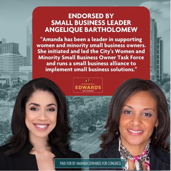 And YES, she means business #GOTV #Texas Congress ⁦<a href="/AKEdwardsTX/">Amanda Edwards</a>⁩ SmallBusiness is BigBusiness in Texas!