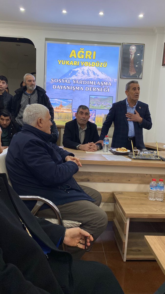 Cevdetcayir35's tweet photo. Ağrı Yukarı Yoldüzü Sosyal Yardımlaşma ve Dayanışma Derneği Başkanı Emin Turan ve Yönetimine ziyarette bulunduk. Nazik misafirperverlikleri için teşekkür ederiz. https://t.co/HT4ore8R4E