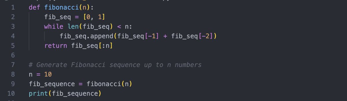 PythonCondaG's tweet image. Check out this Python code to generate the Fibonacci sequence! ๐ป๐ข It's a classic algorithm that produces some fascinating numbers. Here's a snippet in Python: #Python #Programming #Fibonacci