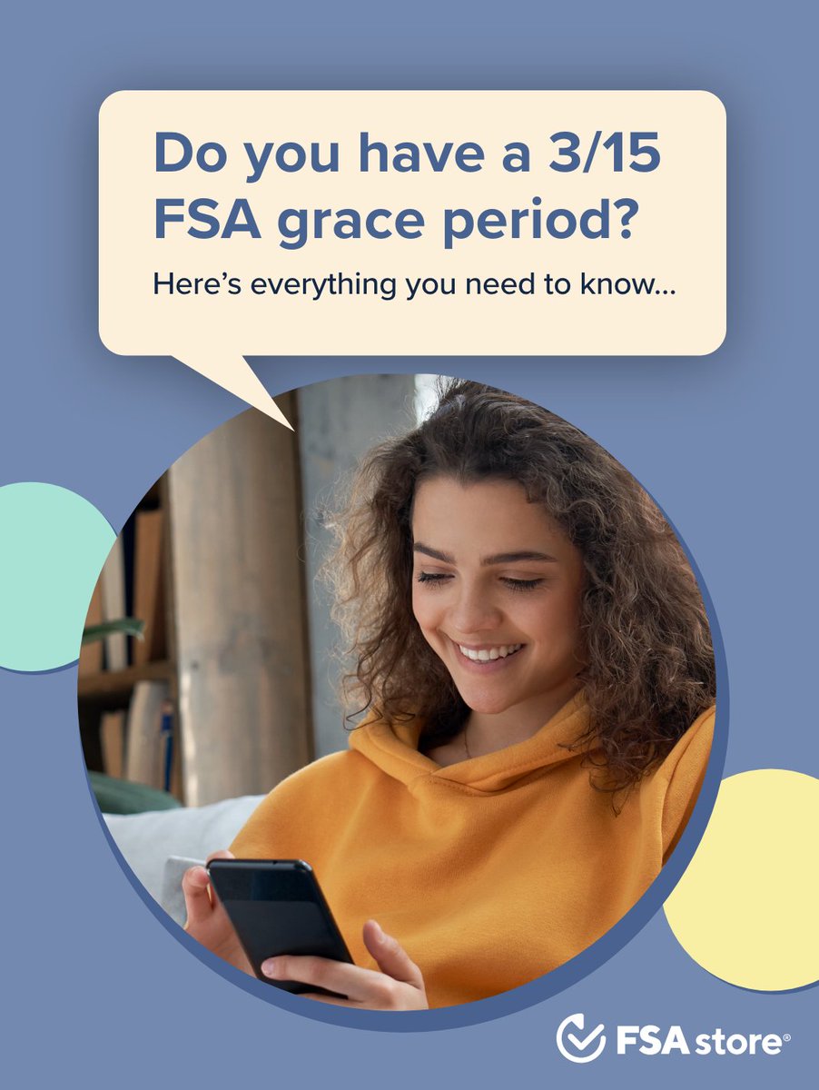 FSAstore's tweet image. If you have a March 15 Grace Period deadline to use 2023 FSA funds — get spending! #FSAStore has thousands of eligible health products. Use your pre-tax dollars, don’t lose them! 

And don't forget to check out our Learning Center™ for Grace Period tips: fsastore.com/articles/learn…