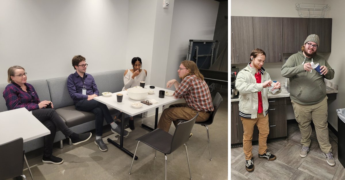 TouchNet's tweet image. Yesterday was National #HotChocolateDay and our Kansas City and Chattanooga offices are in the dog days of winter. So we took the opportunity to warm up with a hot chocolate social hour! #TeamTouchNet