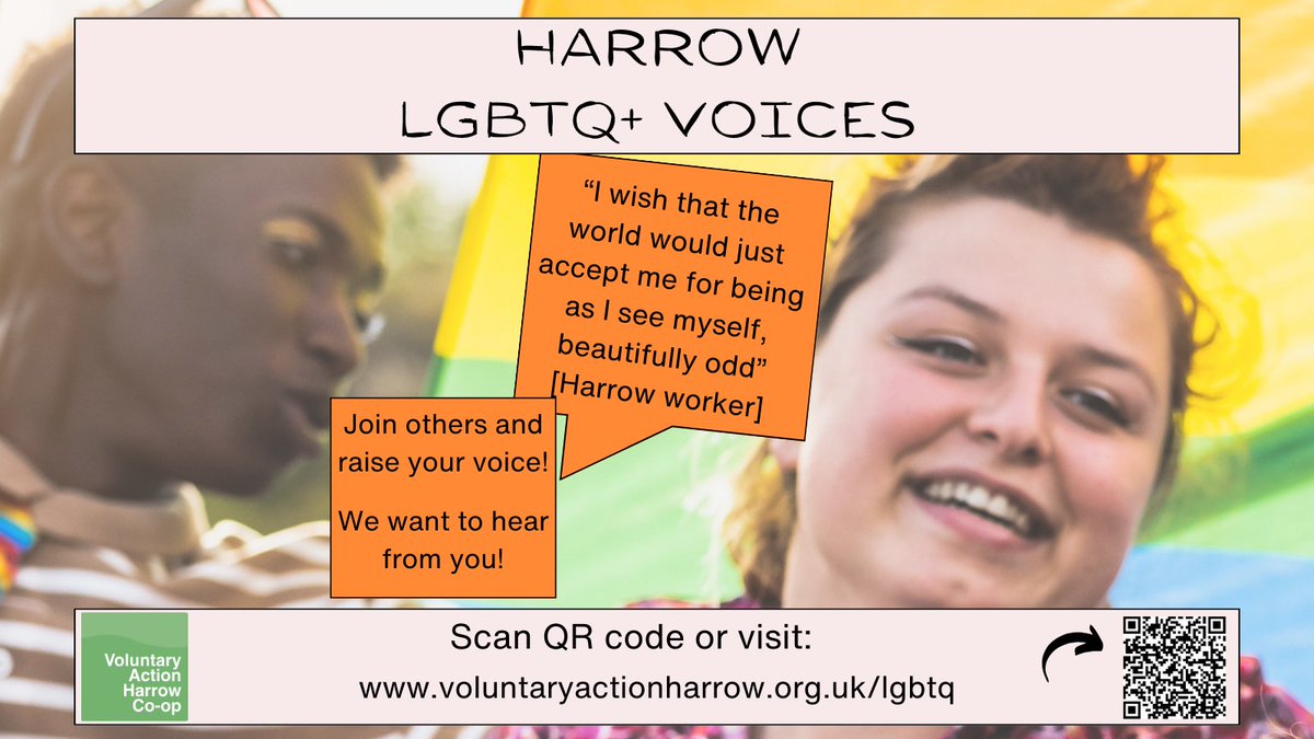 Thank you <a href="/harrowonline/">Harrow Online</a> for sharing news about the Harrow LGBTQ+ Voices survey! harrowonline.org/2024/02/01/new… 
#haveyoursay #LGBTQ #Harrow