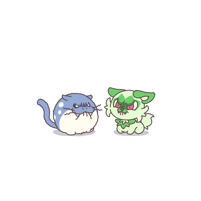 ニャオハとネコザラシ