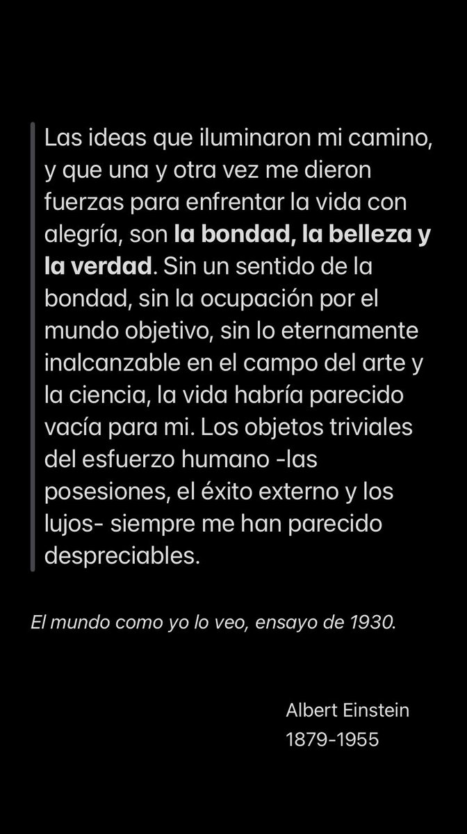 AlecLevanti's tweet photo. Bondad, belleza y verdad. Einstein https://t.co/5af3NqlVip