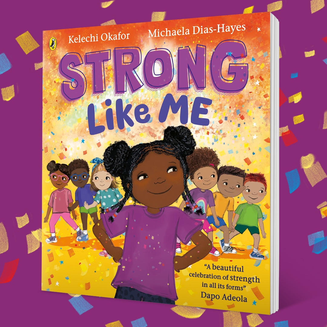 My debut children’s picture book STRONG LIKE ME is out today. Big up Michaela Dias-Hayes on the illustrations! @PuffinBooks we did that. Ever blessed. 💜 uk.bookshop.org/p/books/strong…