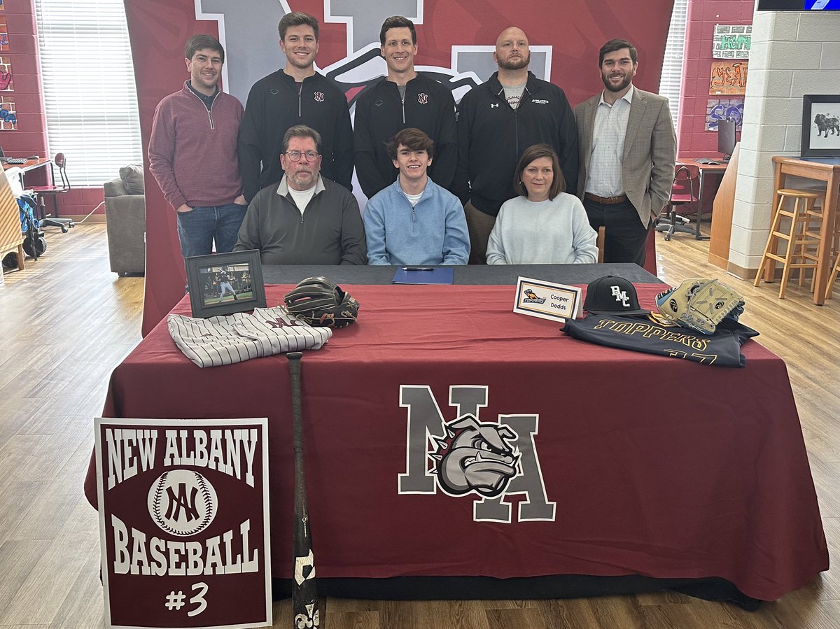 Dennis Clayton (@denclayton) on Twitter photo Cooper Dodds of New Albany signed with Blue Mountain Christian University baseball on Thursday. Congratulations Cooper!!! Cooper Dodds of New Albany signed with Blue Mountain Christian University baseball on Thursday. Congratulations Cooper!!!
