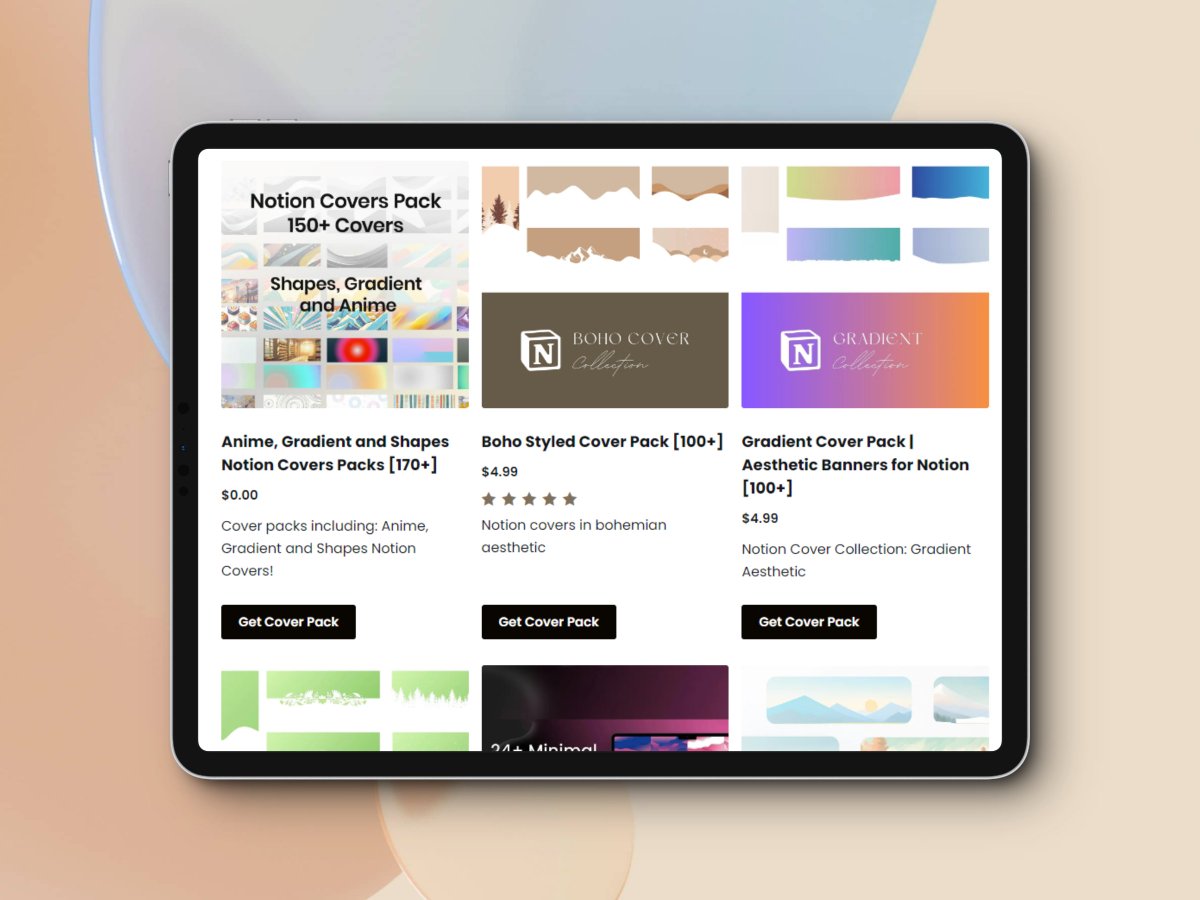Want to make Notion more aesthetic?

Browse Covers for Notion on covernotion.com!

Grab a premium pack or try out the free packs!