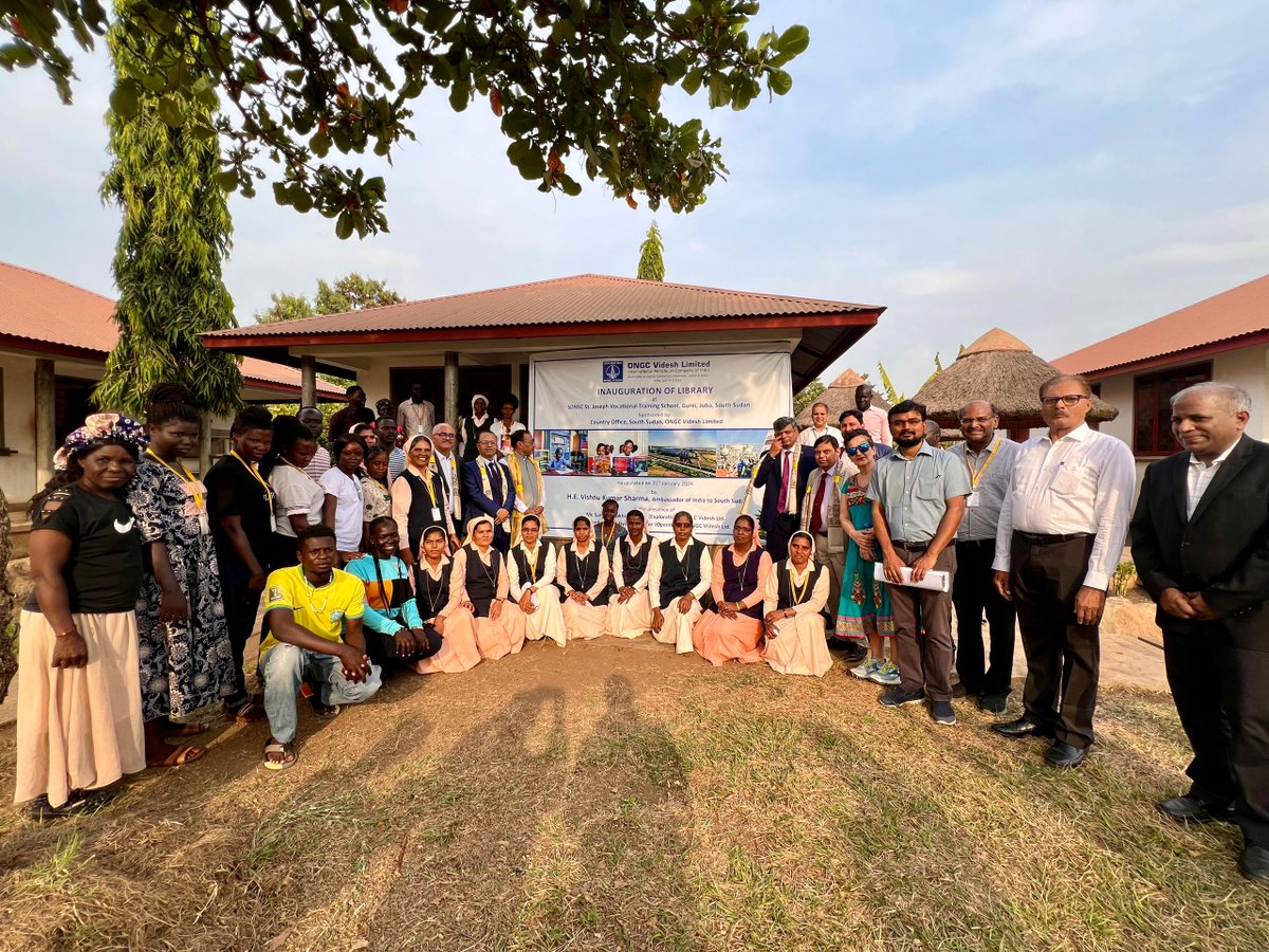 A library sponsored by @ongcvideshltd at the Society of Daughters of Mary Immaculate & Collaborators’ (SDMIC) St. Joseph Vocational Training School located in Juba, South Sudan, was inaugurated on 31st January 2024 by Ambassador of India to South Sudan, H.E. Vishnu Kumar Sharma,…