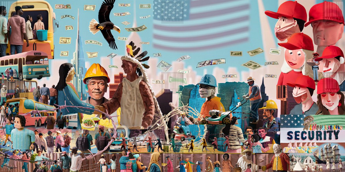 mauriidotcom's tweet photo. “Land Of Opportunity” 🇺🇸
By Maurii
https://t.co/gKPYzfhBN3
#NFT #nftcommunity #nftart #nfts #nftartist #usa #bordercrisis #texas #nyc #migrants #immigration #immigrant #makeamericagreatagain #donaldtrump #joebiden @KodaDot #kodadot #polkadot #dot $dot #polkadotnft #dotnft #dotnfts #polkahub
https://t.co/KMSfQKGP5W