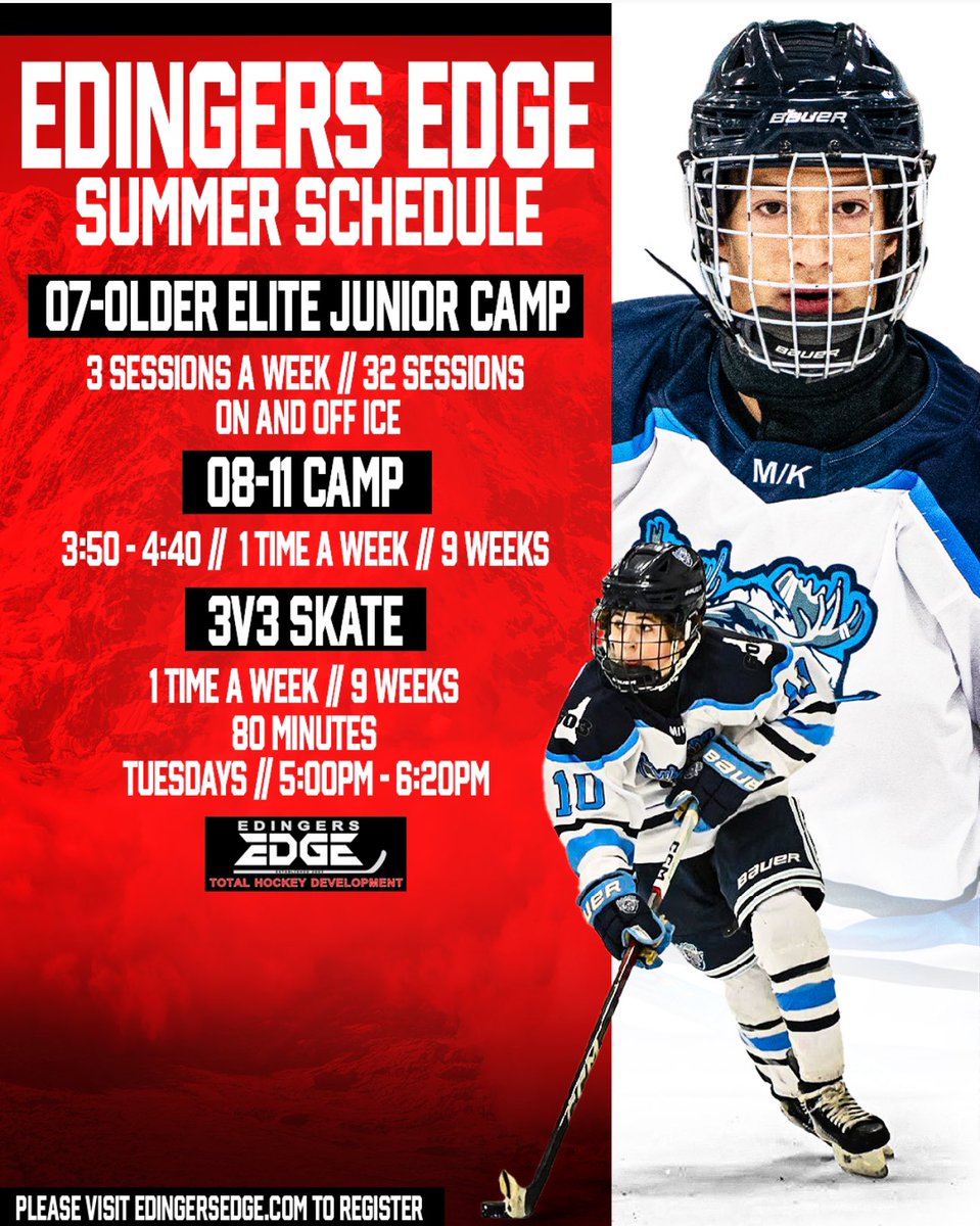 Edingers_Edge's tweet image. Spring and Summer Schedule!
Visit edingersedge.com for registration and more information