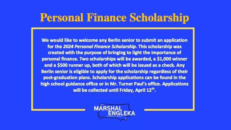 Scholarship applications are available now! 🎓💰