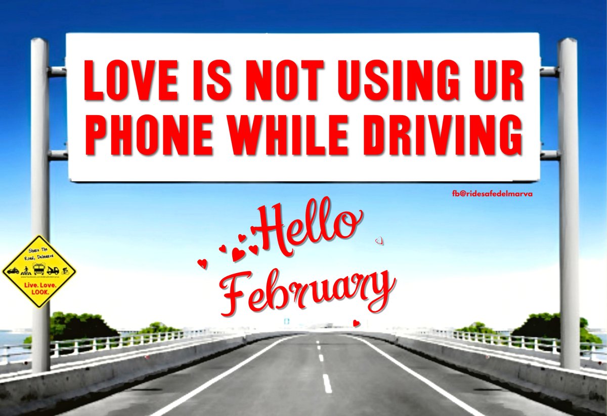 Welcome to February and a brand new month of opportunity! #drivesafe #ditchthedistractions