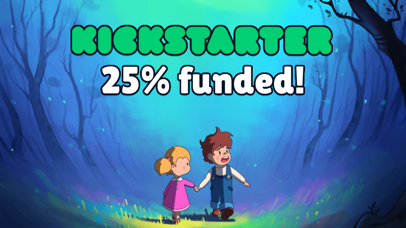 DreamedAwayRPG's tweet photo. OMG we have already reached 25% of our funding goal! 
In less than 3 hours!!😲

I can't thank you enough for backing Dreamed Away!♥♥♥

Go check out our cool rewards if you haven't yet!🙂 (Link in bio)

#indiegame #pixelart https://t.co/YRiYpXgxSd