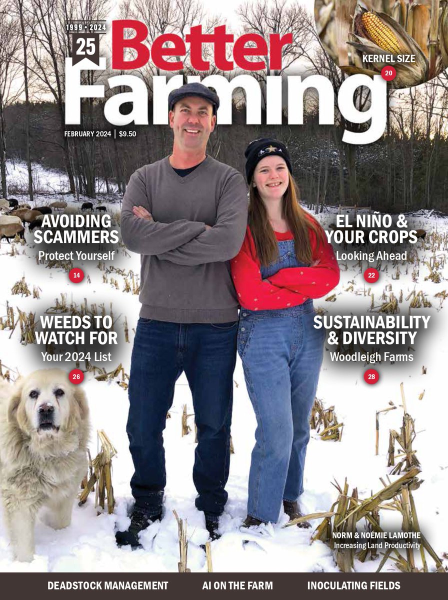 BetterFarmingON's tweet photo. Our February edition is out now!

This month's cover features @woodleighfarms. You can read more about Norm's approach to sustainability and diversification at Woodleigh Farms in Up Close.

https://t.co/mRSFZSy9iw https://t.co/joRteaffmh