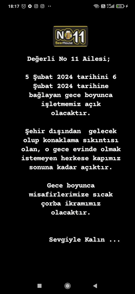 Şehir dışından gelecek olup konaklama sıkıntısı olan , o gece evinde , konteynerinde olmak istemeyen arkadaşlarımız kapımız bütün gece açık sıcak çorbamızda ikramımızdır #antakya
#hatay